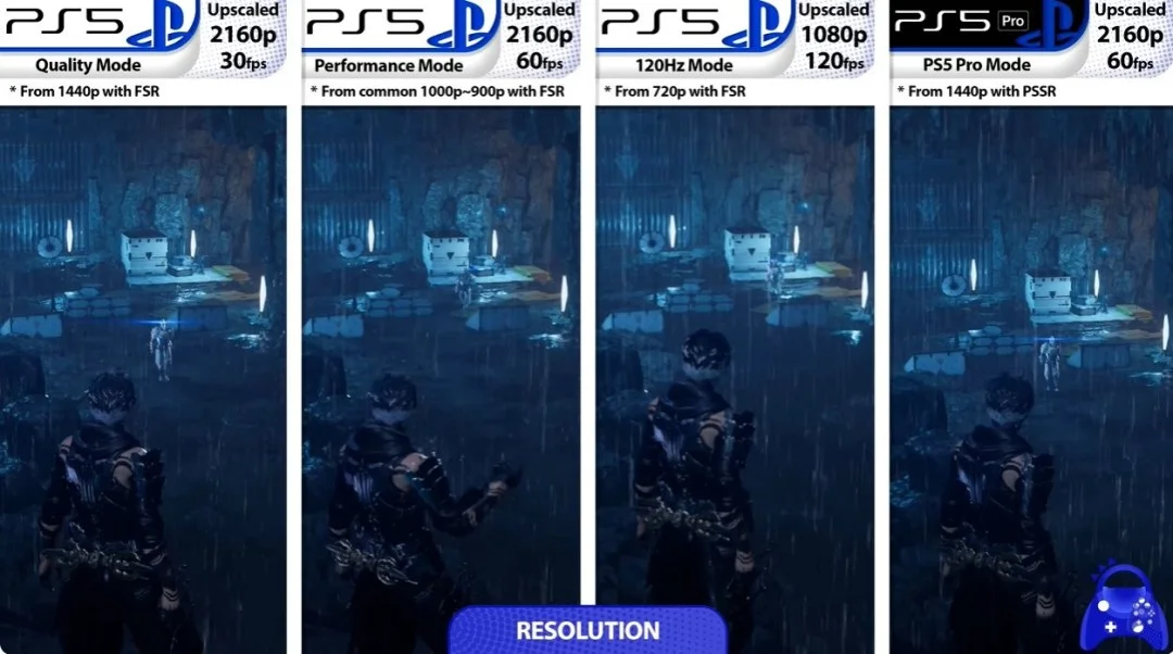 「忍者龙剑传4」PS5 Pro独占PSSR原生1440p60帧Pro模式画质对比